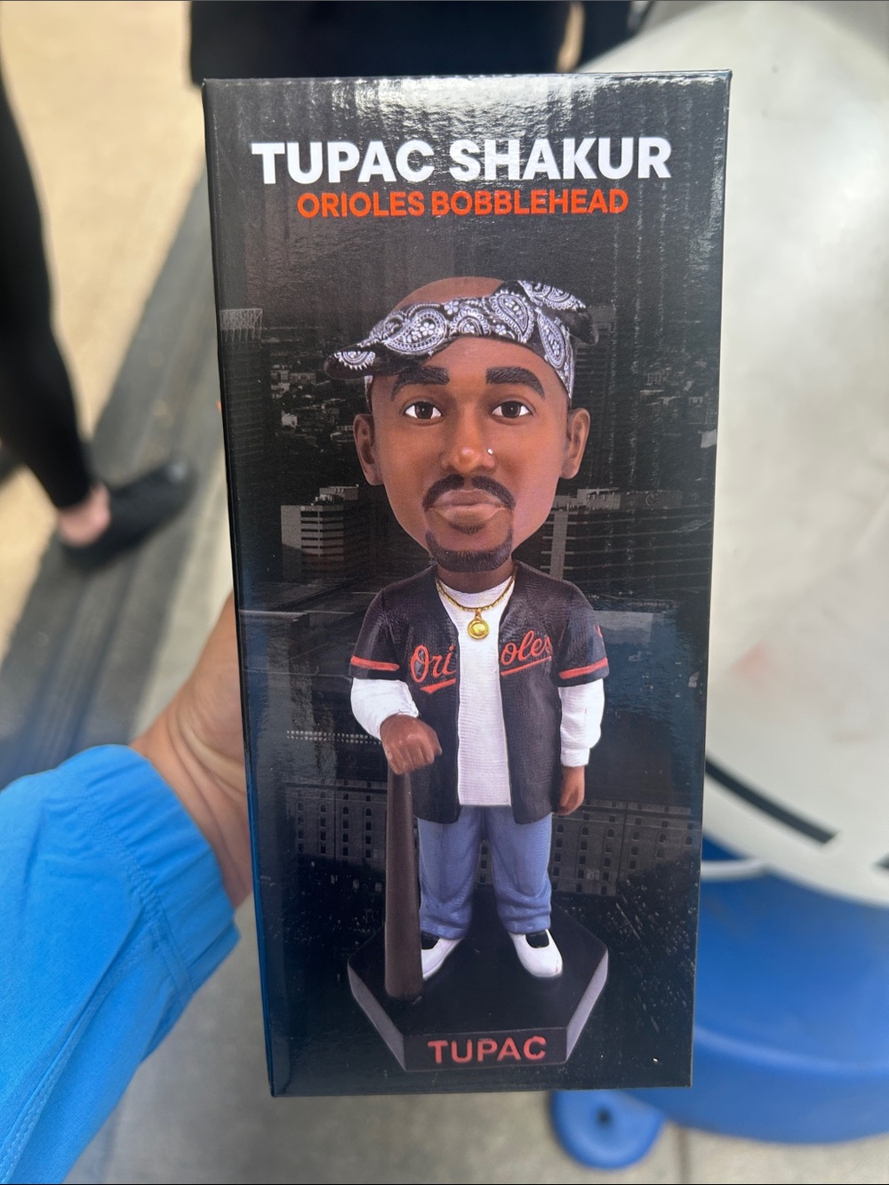 MLB Tupac Shakur Orioles Bobblehead - Black & Orange